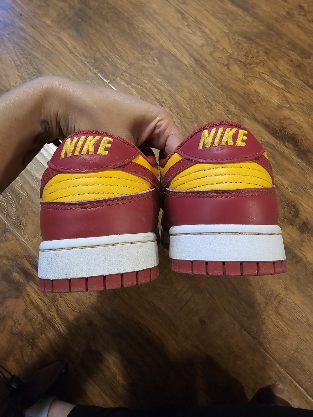 Nike Men's Low-Top Sneakers in Maroon and Yellow Gold - 10.5 US - Picture 3 of 6